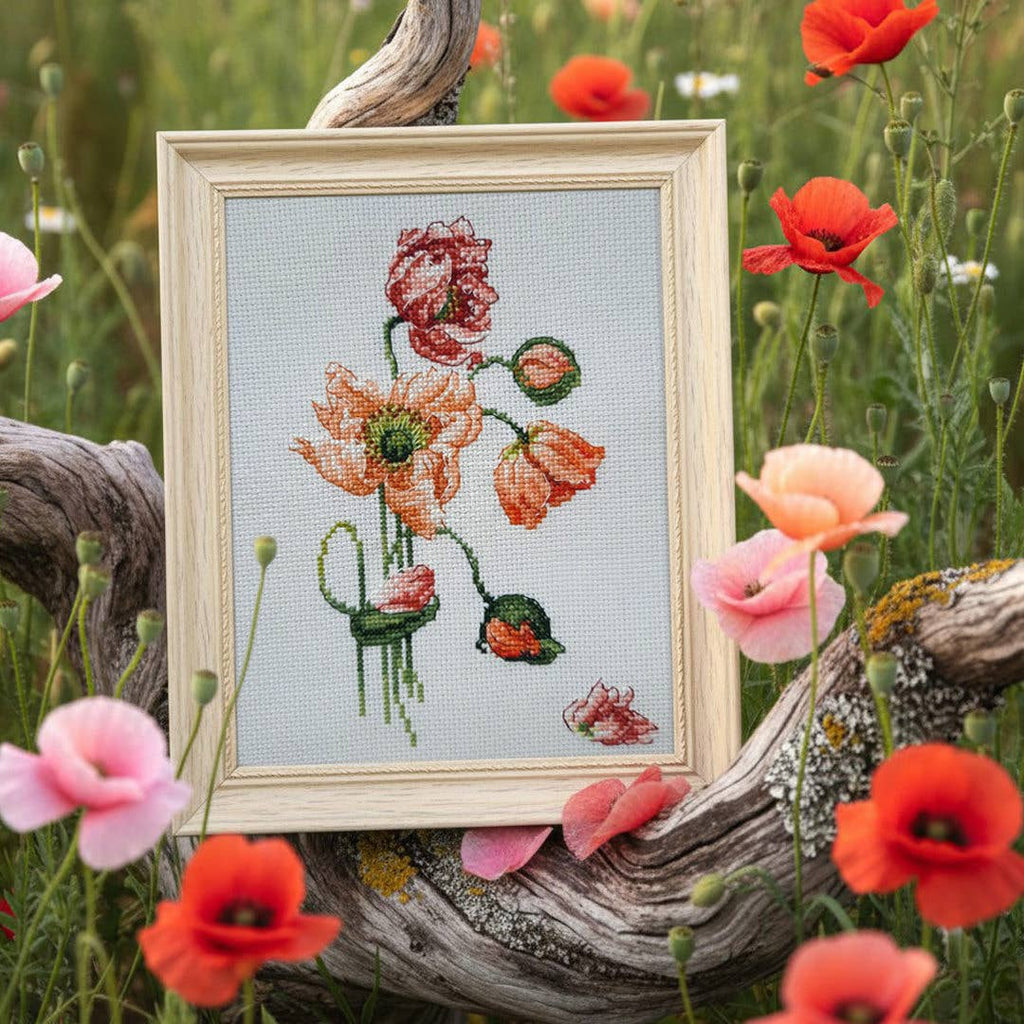 Geteld kruissteekpakket Papaver BC8111
