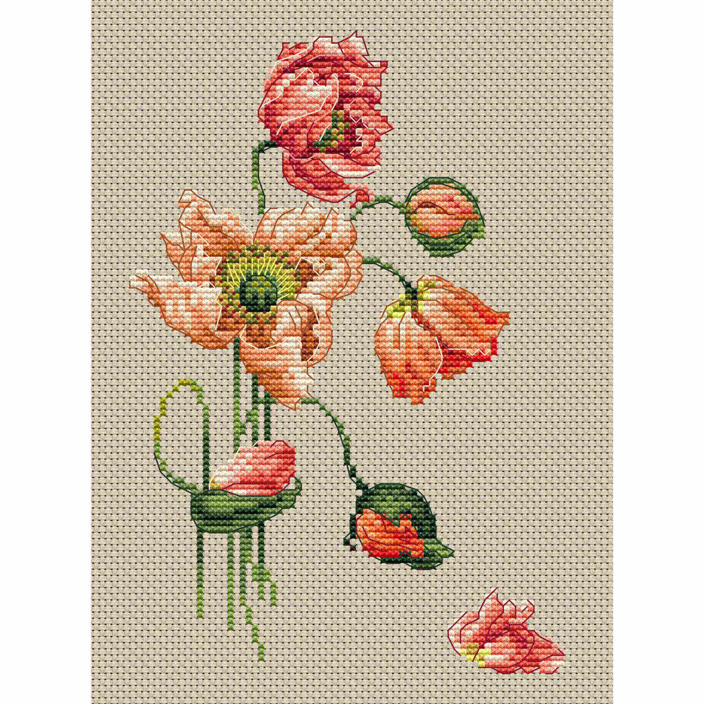 Geteld kruissteekpakket Papaver BC8111