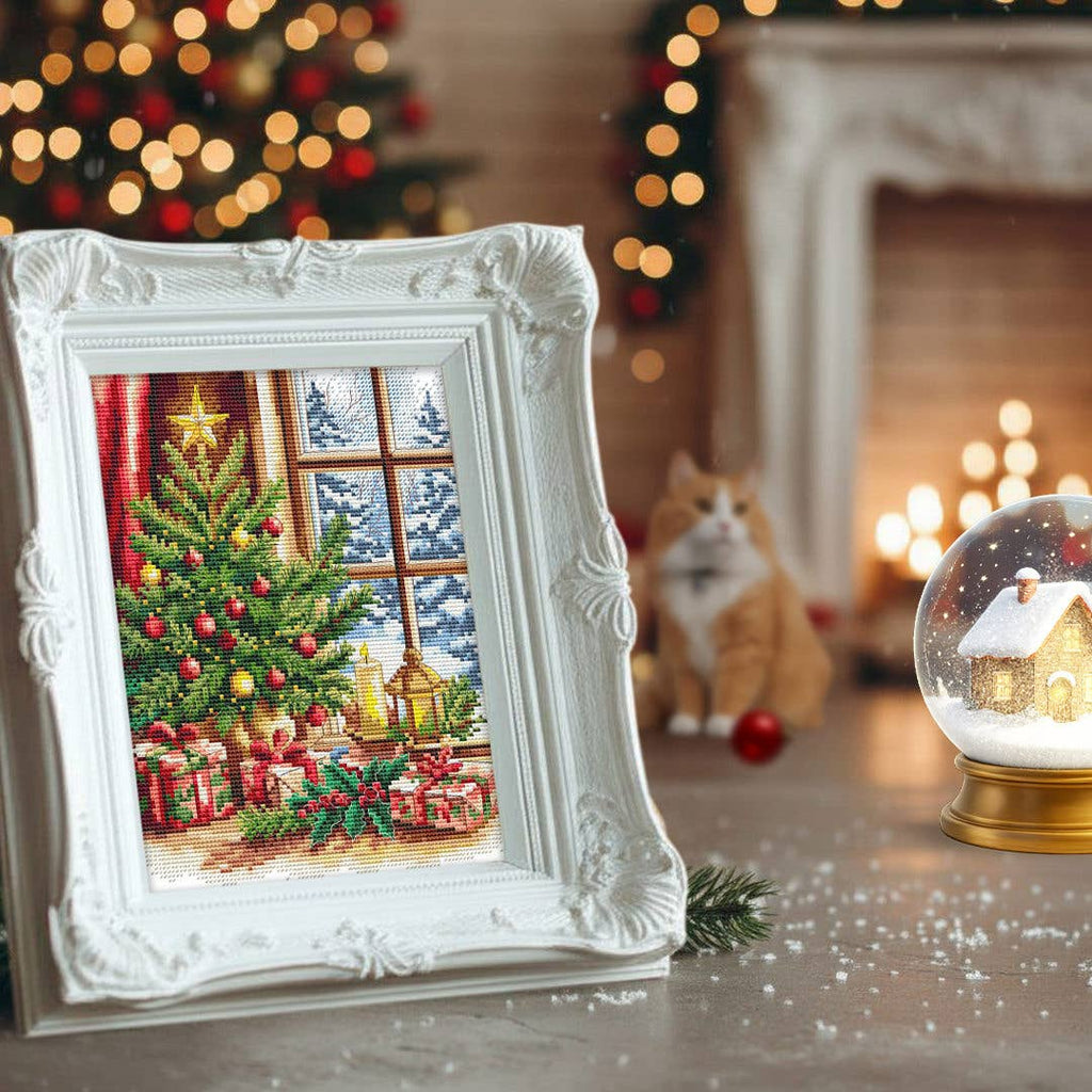 Kruissteekpakket Geteld Kerstboomcadeaus BC8142