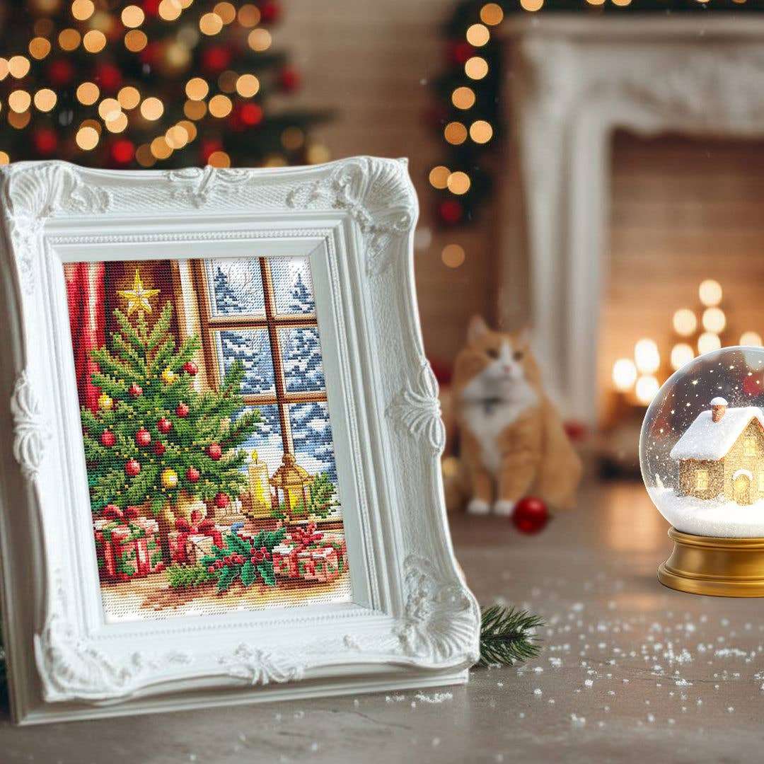 Kruissteekpakket Geteld Kerstboomcadeaus BC8142