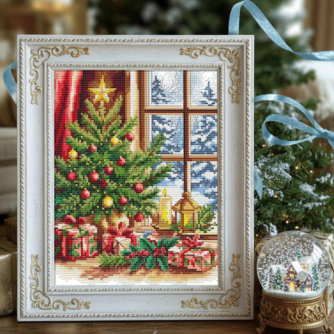 Kruissteekpakket Geteld Kerstboomcadeaus BC8142
