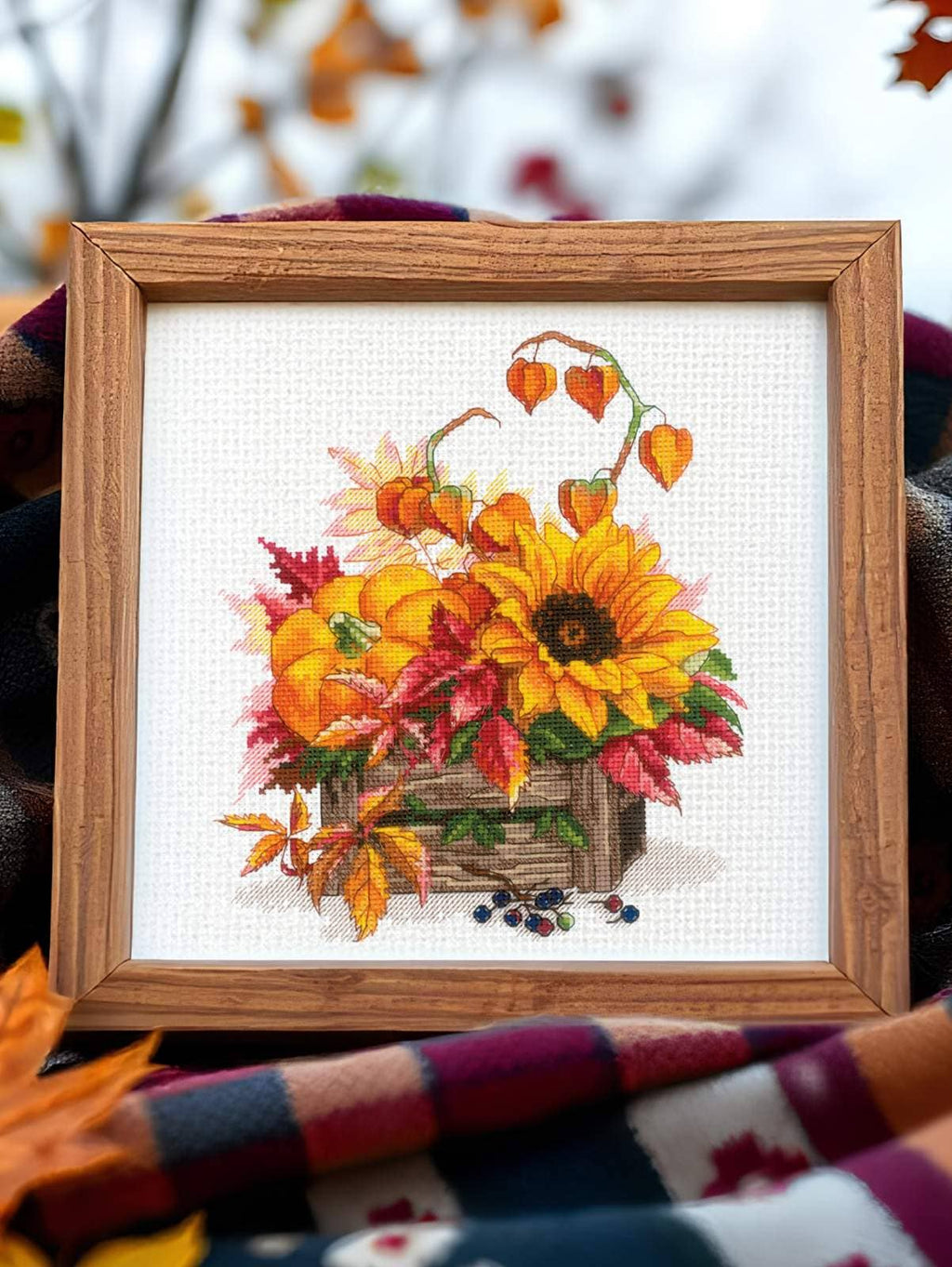 RIOLIS 2006 Hallo Herfst kruissteekpakket – bloemenboeket