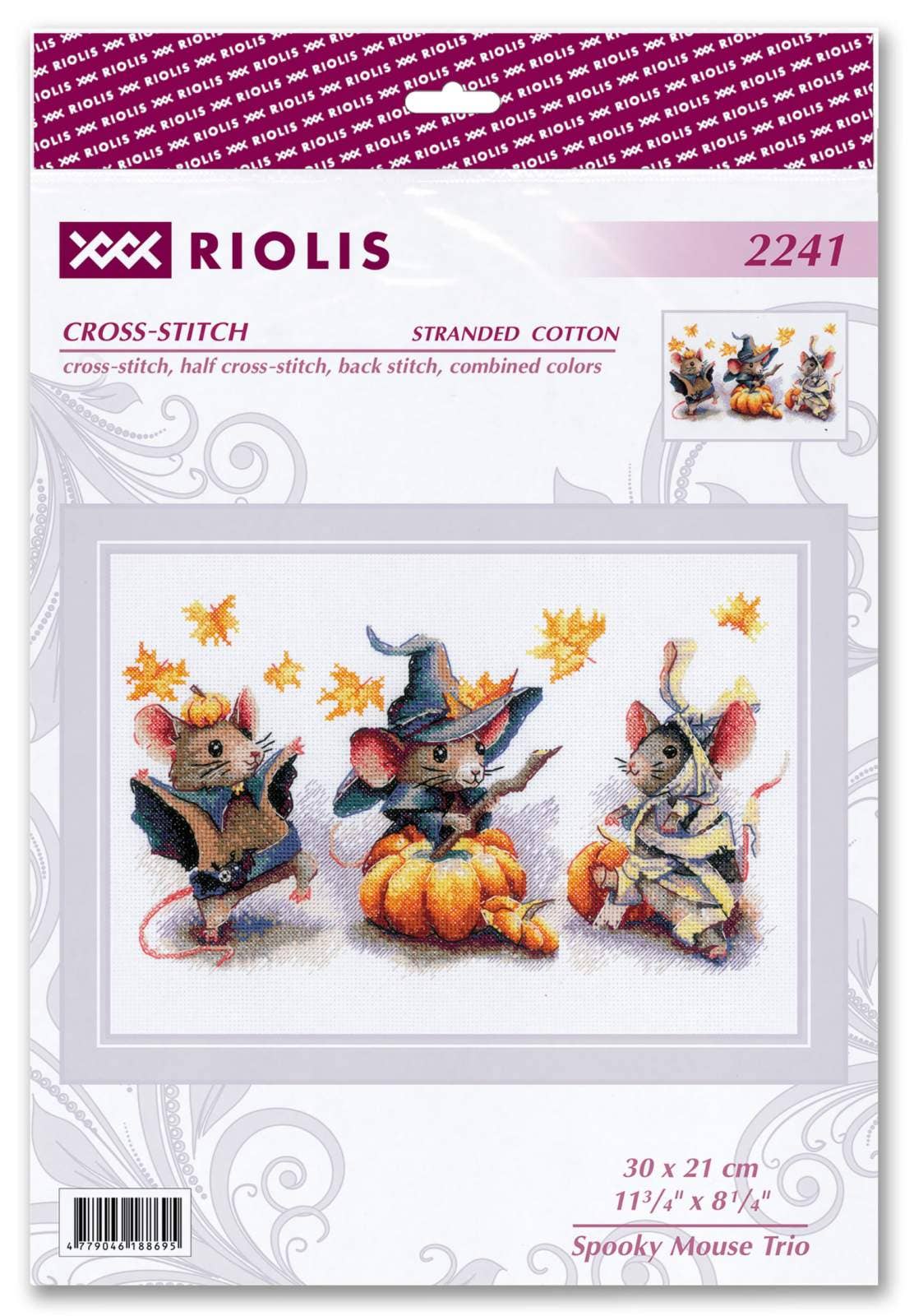 RIOLIS Kruissteekpakket Drie Spookmuizen 2241 Halloween