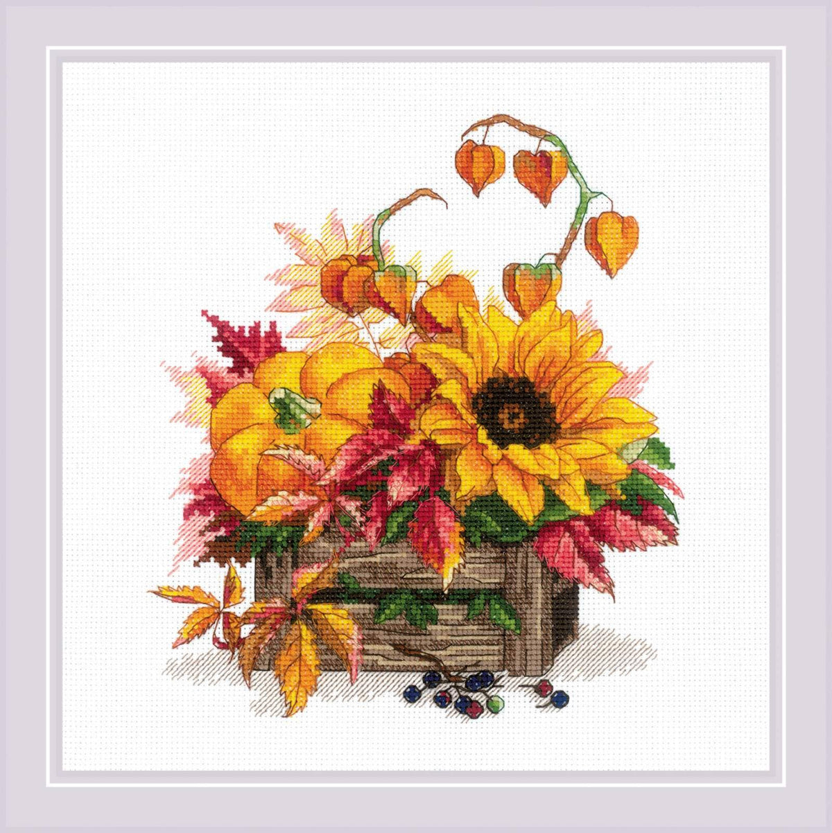 RIOLIS 2006 Hallo Herfst kruissteekpakket – bloemenboeket