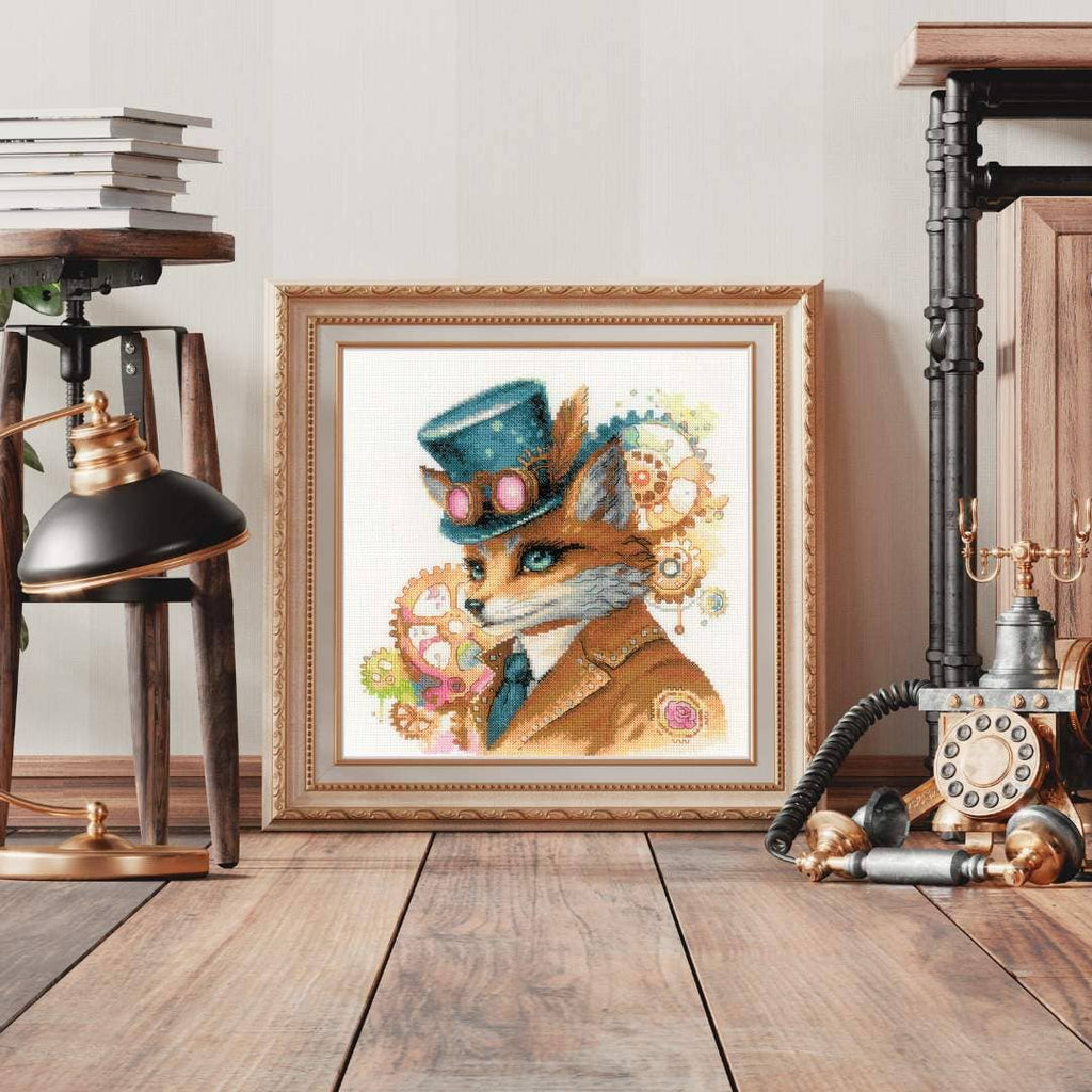 RIOLIS 2209 Steampunk-vos kruissteekpakket fantasiedieren