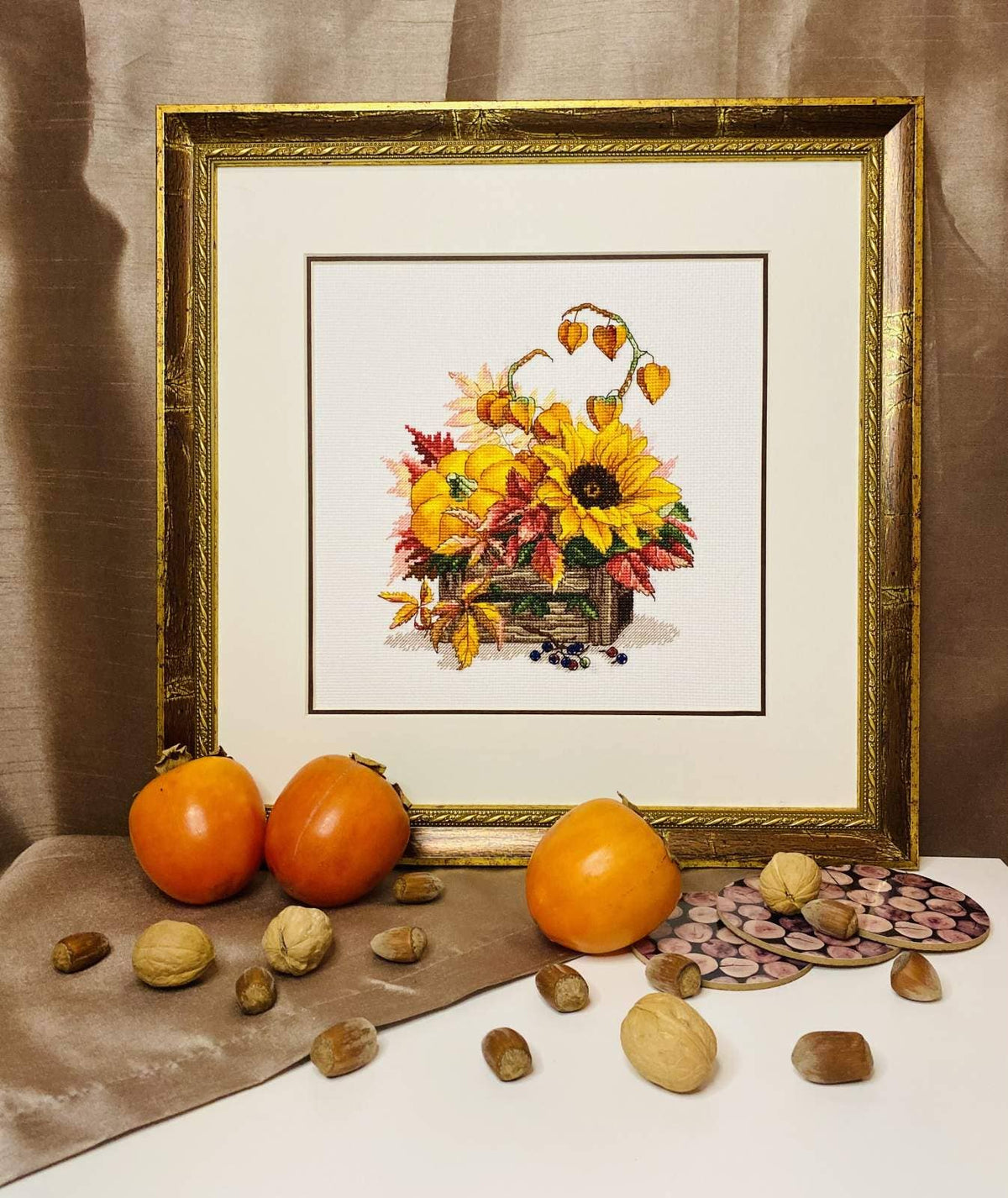 RIOLIS 2006 Hallo Herfst kruissteekpakket – bloemenboeket