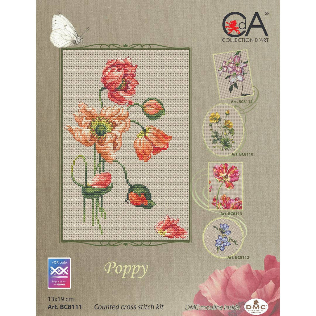 Geteld kruissteekpakket Papaver BC8111