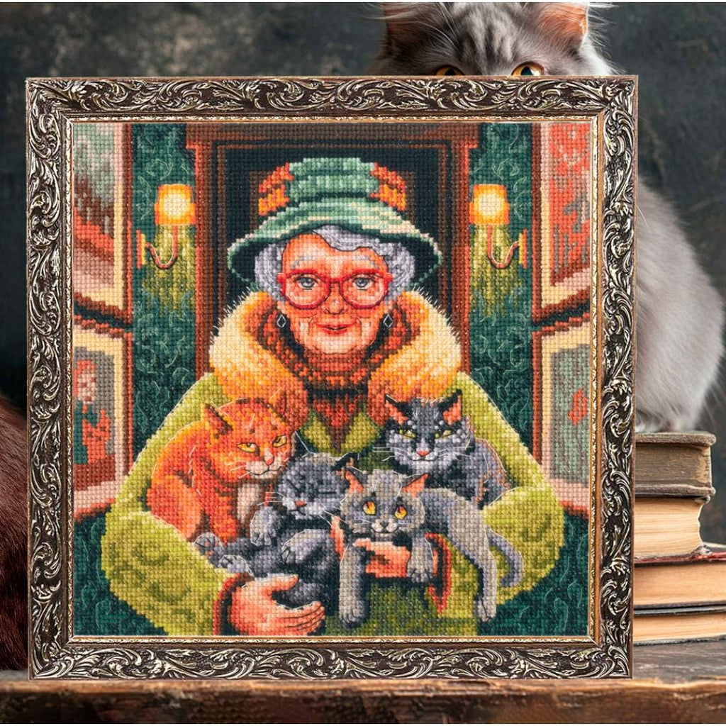 Kruissteekpakket RTO Geteld Knusse Knuffels en Katten M1071
