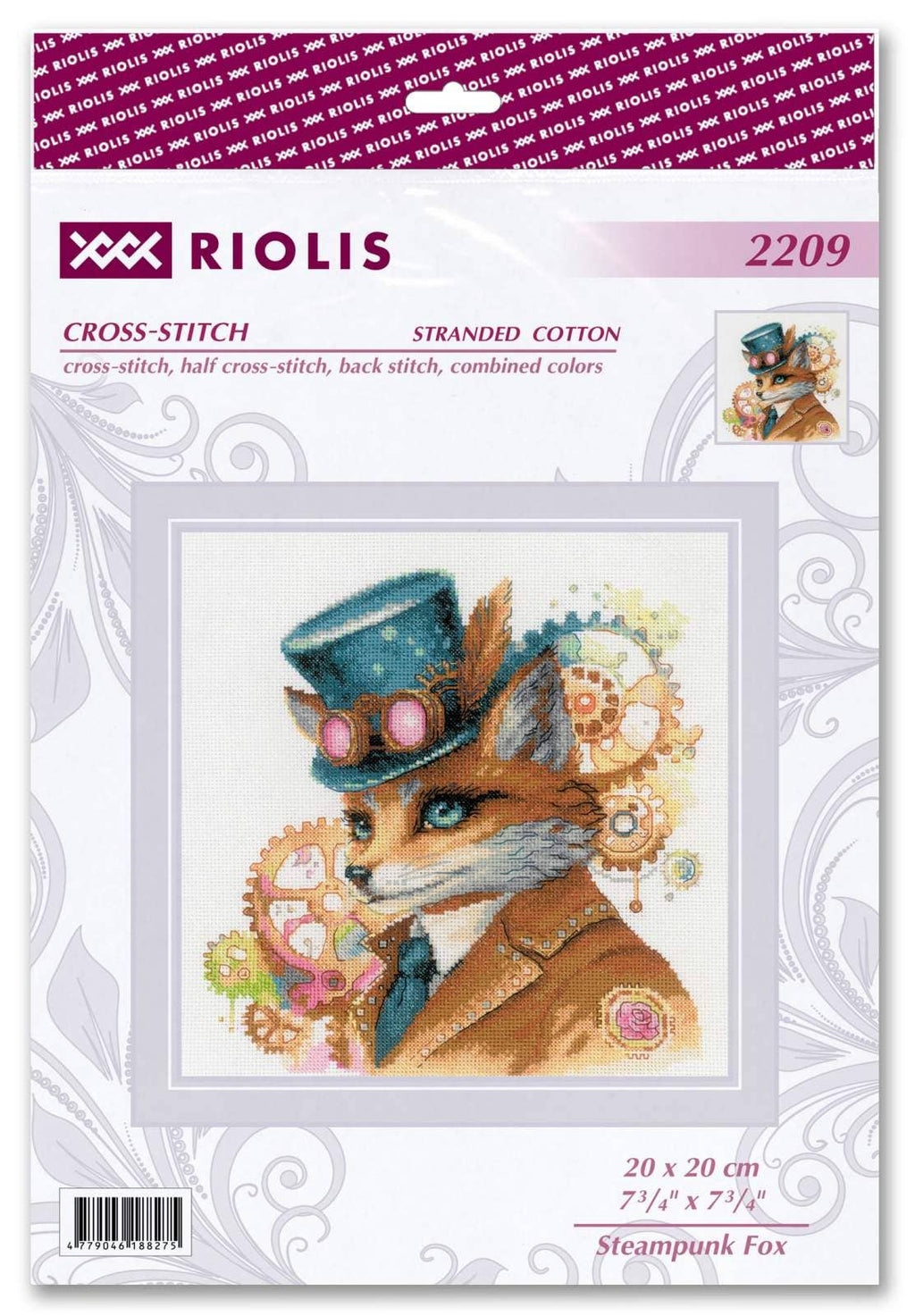 RIOLIS 2209 Steampunk-vos kruissteekpakket fantasiedieren