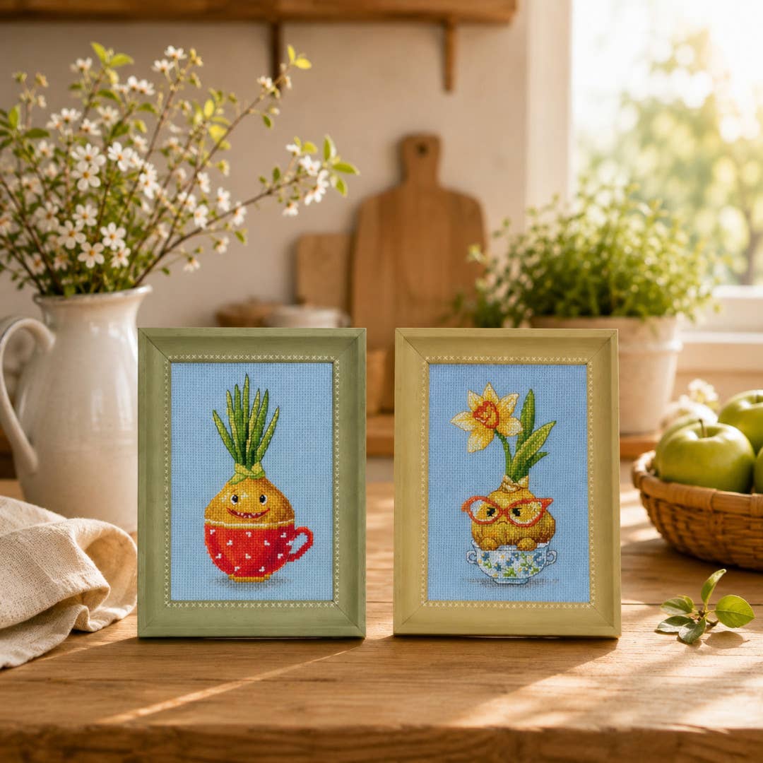 Geteld kruissteekpakket Chagrijnige narcis BC8150